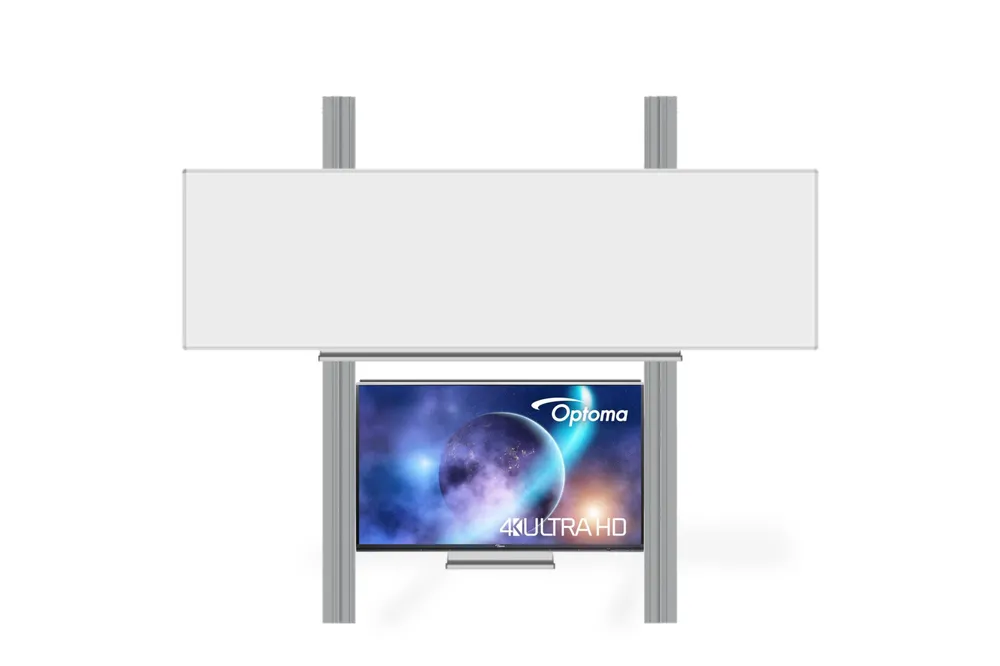 Interaktivní sestava LCD panel s přední krycí tabulí na PYLONU AL